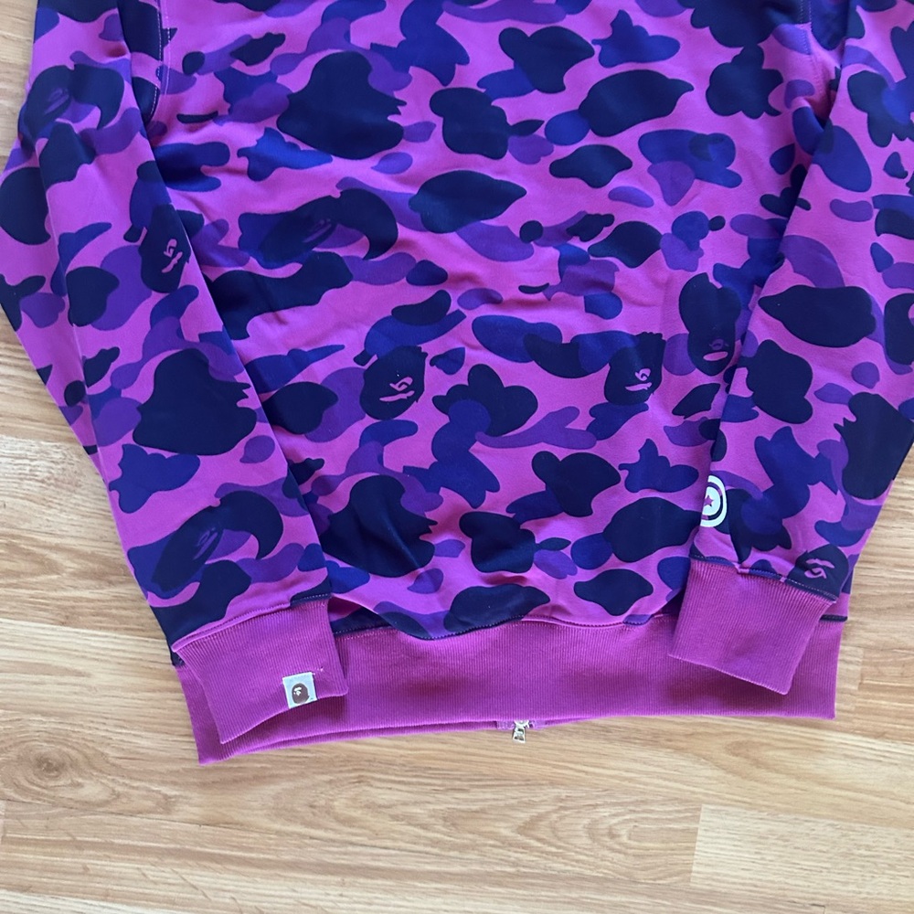 Bape Purple and Pink Camo Shark Hoodie Full Zip Size Size Large - Picture 12 of 12